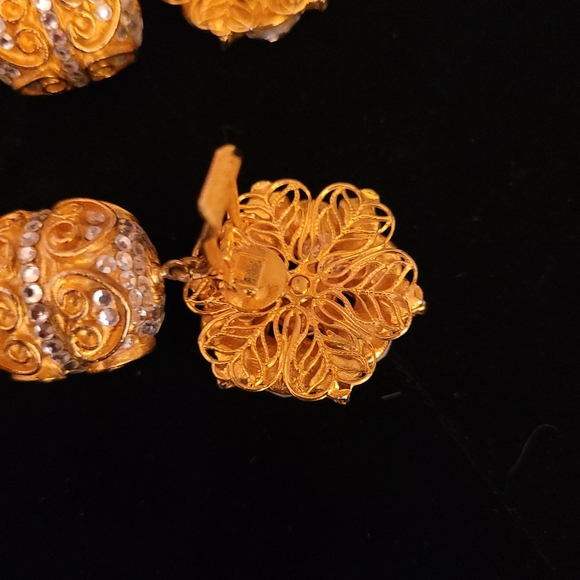 Art Deco Dangle Earrings - Picture 6 of 7